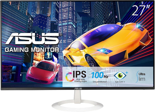 Asus VZ27EHF-W Monitor 27" FHD 1920x1080 IPS Panel HDMI Adaptive Sync 100Hz 1ms 