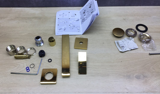 Hansgrohe Wasserhahn Metropol, Unterputz, Wandmontage, Gold Optic, I24415