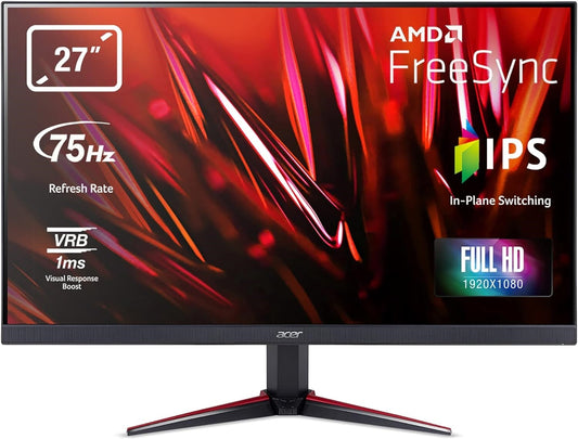 Acer Nitro VG270bmiifx Monitor 27" FHD 1920x1080 IPS VGA HDMI AMD FreeSync 75Hz 