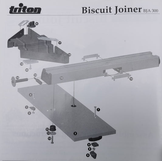 Triton 330025 Lamellenfrässtation für 1/2 - 1/4 Zoll Oberfräsen V04895