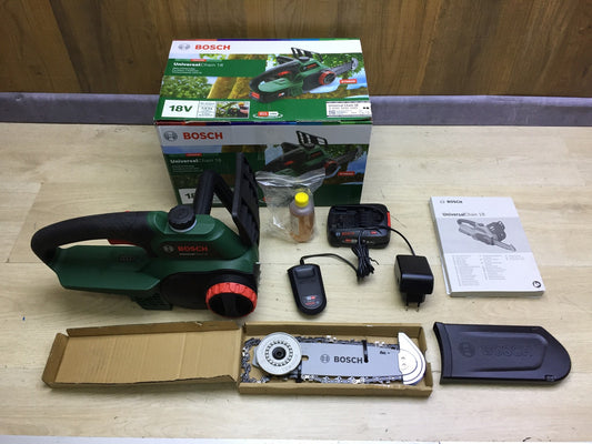 Bosch UniversalChain 18 cordless chainsaw, 2.5Ah battery, 18V, I33118