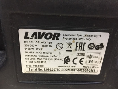 Lavor Galaxy 150 KIT Hochdruckreiniger 150 bar 1900W 8.086.0075C, I34265