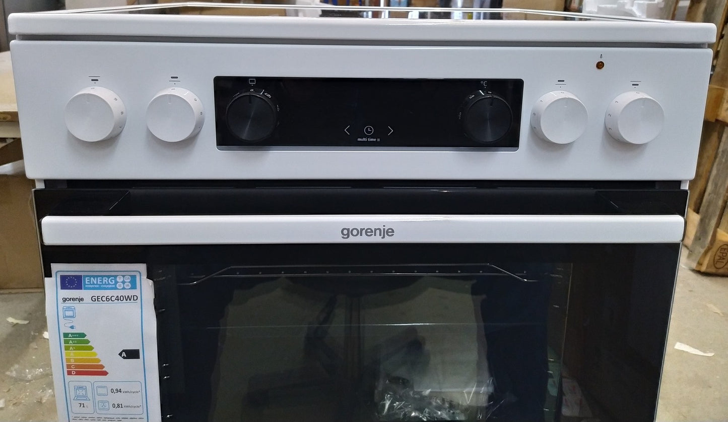 Gorenje GEC6C40WD Freistehender Elektro-Herd mit Glaskeramik EEK: A I34498