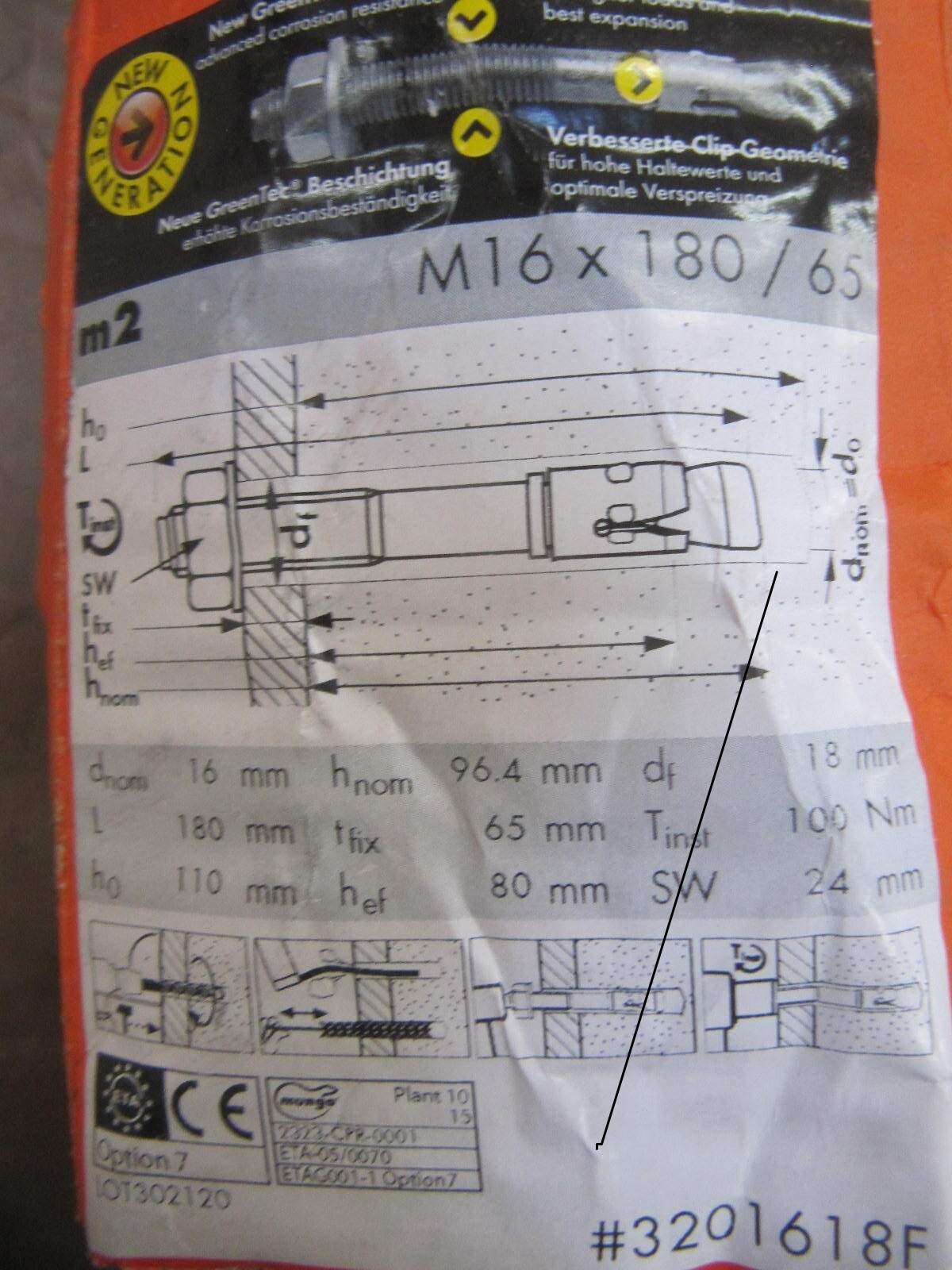 25 Stück Mungo m2 Stahlbolzen mit U-Scheibe DIN 125 A 16 x 180 mm V12356