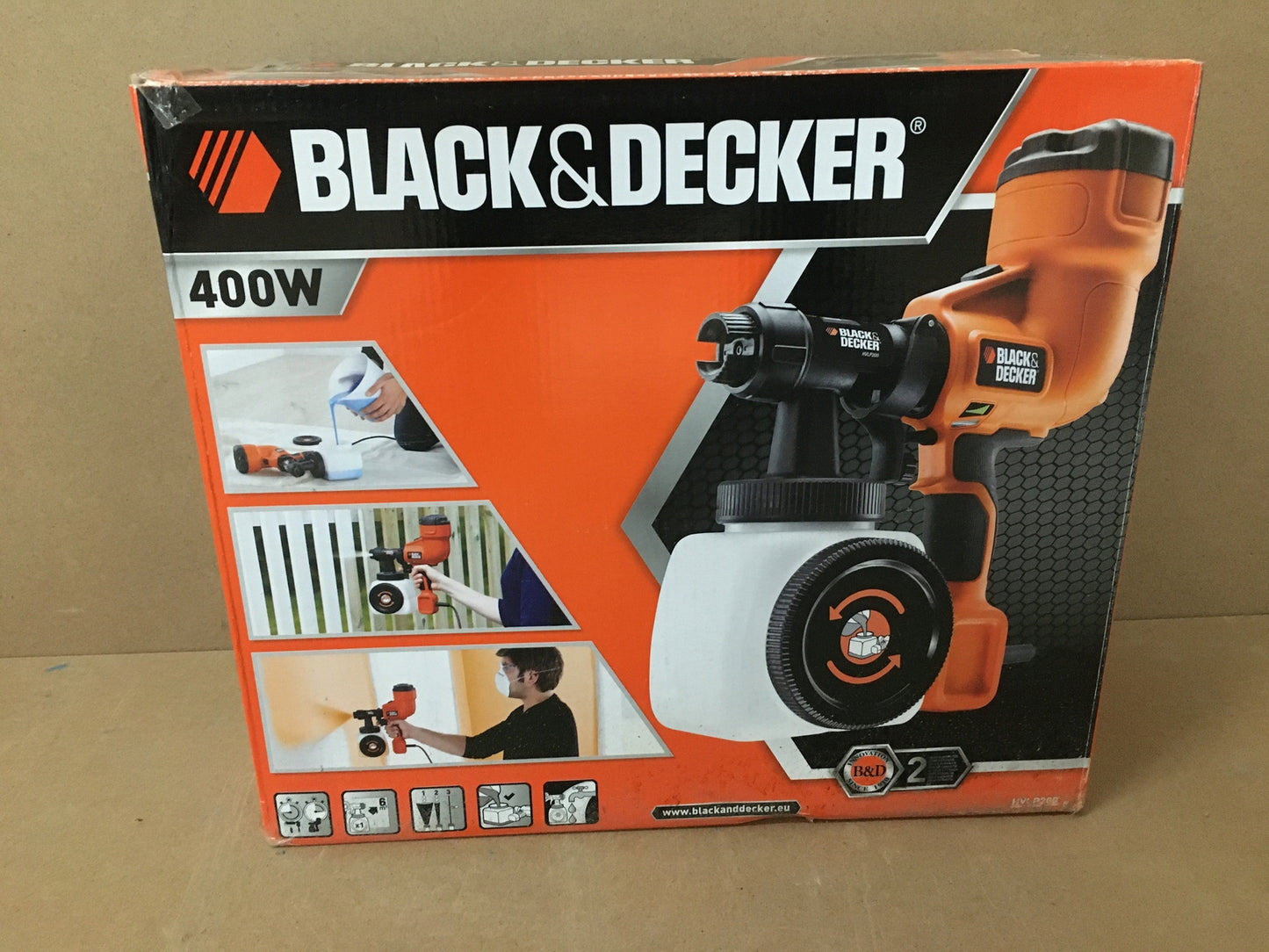 Black & Decker HVLP200 Niederdruck Spritzpistole 400 W, I08667