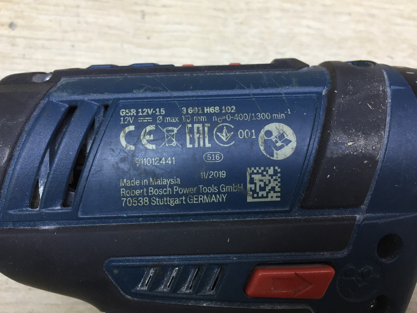 Bosch Professional GSR 12V-15 Akku-Bohrschrauber ohne 2x Akku und Zubehör I34117