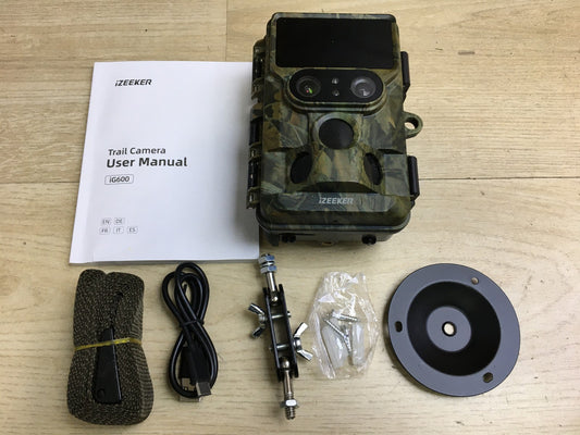 iZEEKER iG600 Wildkamera WLAN Duales Objektiv 4K 30fps 60MP, I34193