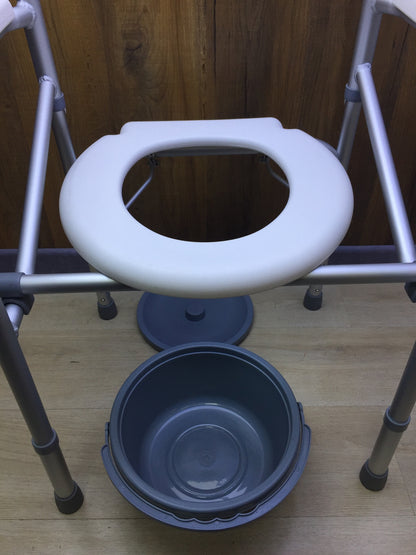 Gima 27759 höhenverstellbarer Toilettenstuhl mit Armlehnen, I30977