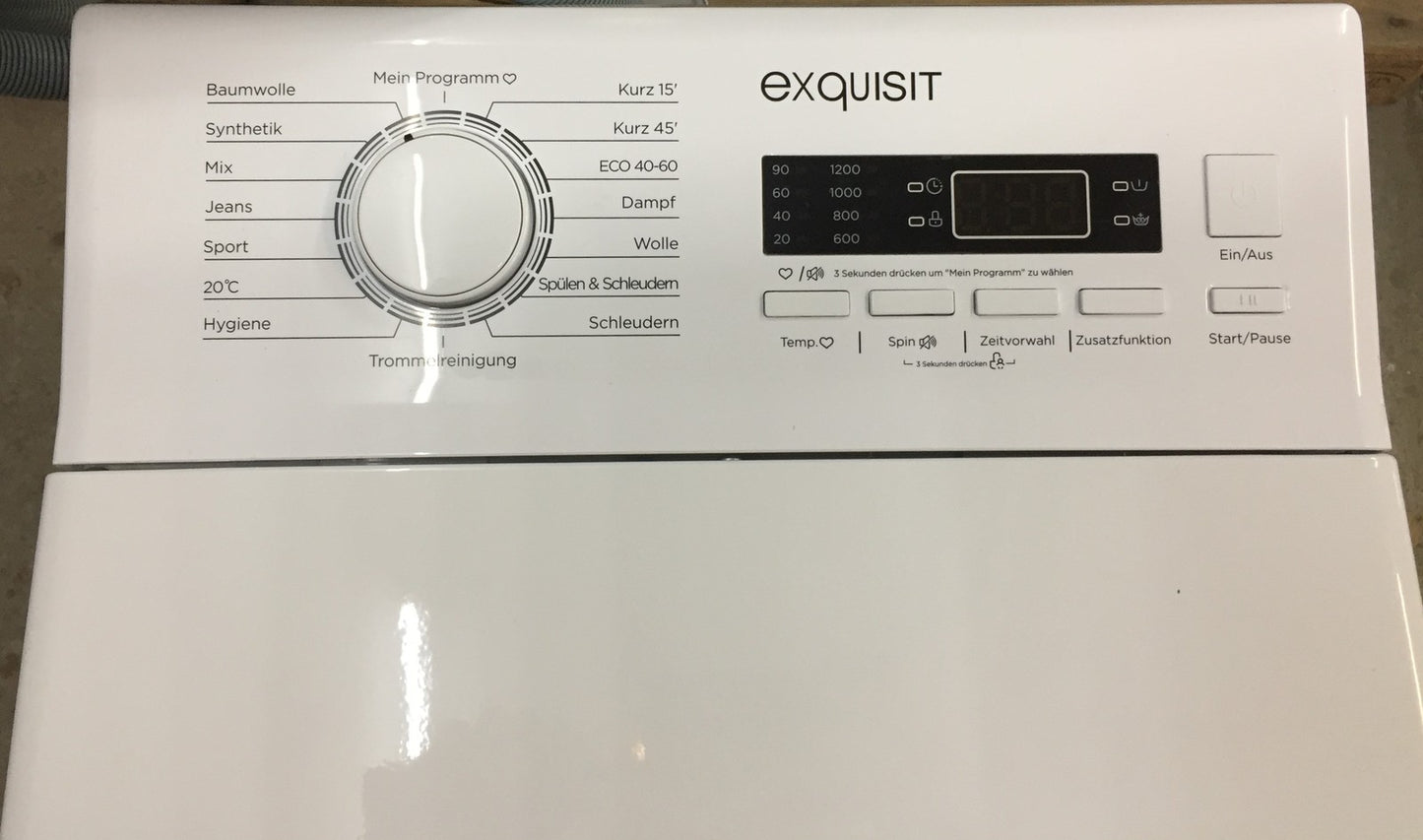 Exquisit LTO51207 Toplader Waschmaschine 7,5 kg schmal weiß EEK: A I34384