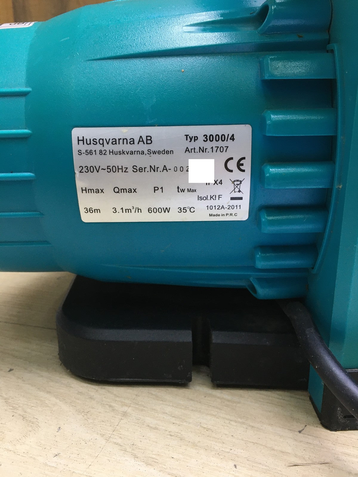 Gardena 1707-20 Classic Gartenpumpe Set 3000/4, I34380