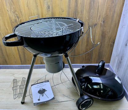 HAMSON YORK Compact Plus Holzkohlegrill Kugelgrill Barbecue Grillfläche Ø 53 cm