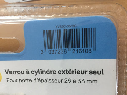 Yale YV25C-35/SC Türschloss, Braun, 35mm Ø23mm, I30846