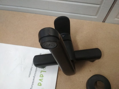 HomeLava Wasserhahn Einhebelmischer Küchenarmatur Schwarz 200 mm, J00107