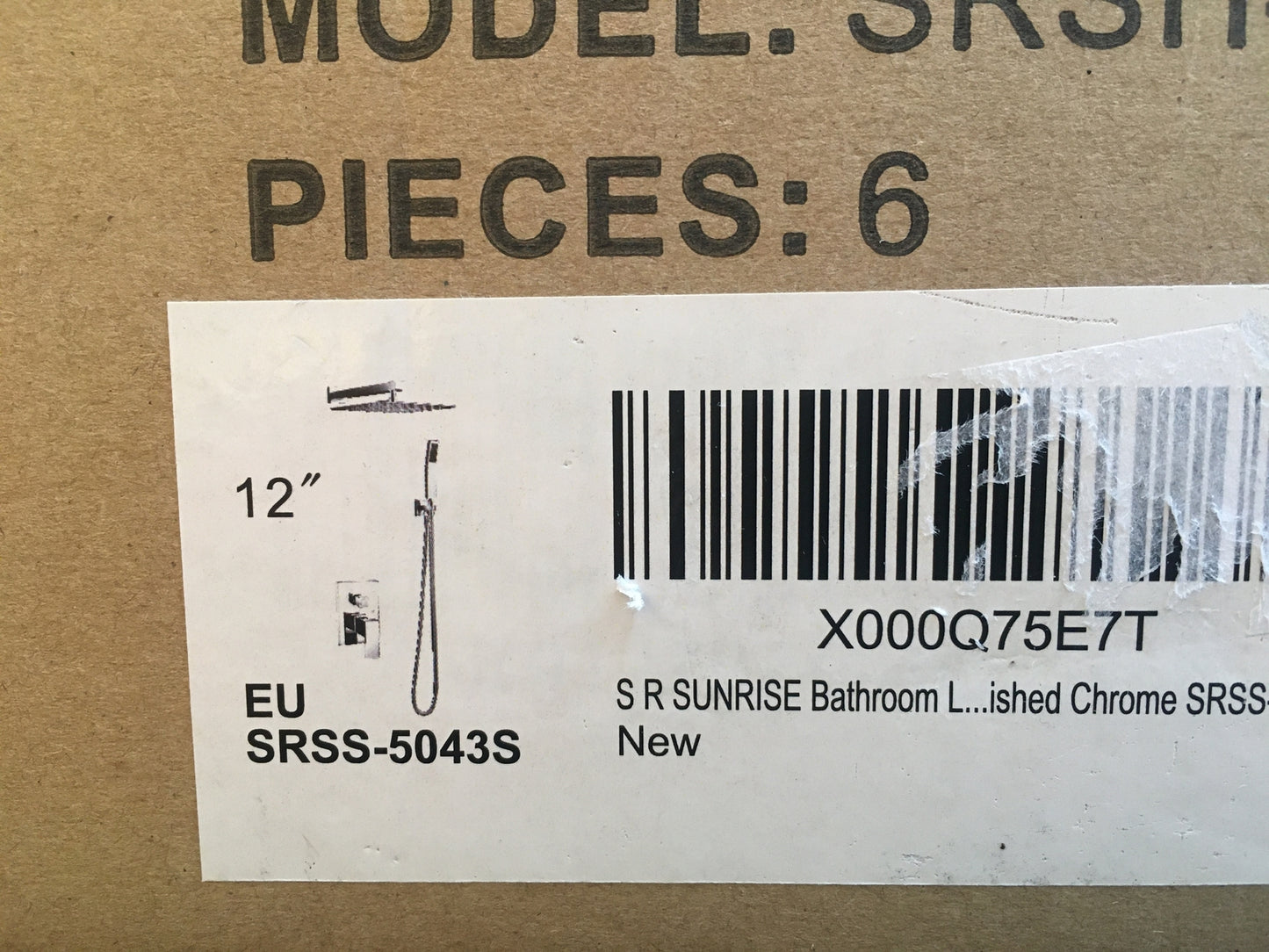 S R SUNRISE SRSS-5043S Duschsystem, I30166