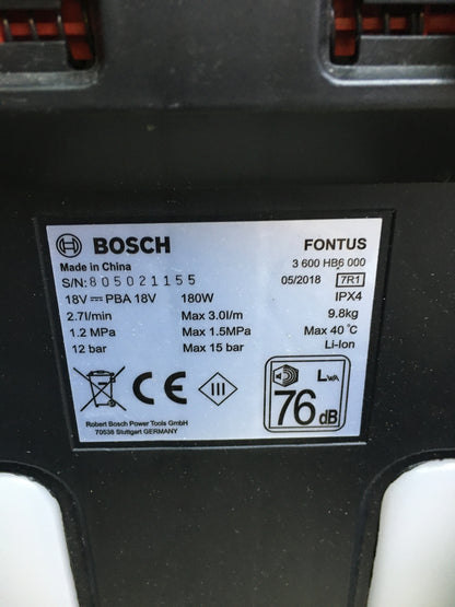Bosch Akku Outdoor Reiniger Fontus 18V SOLO, I31194