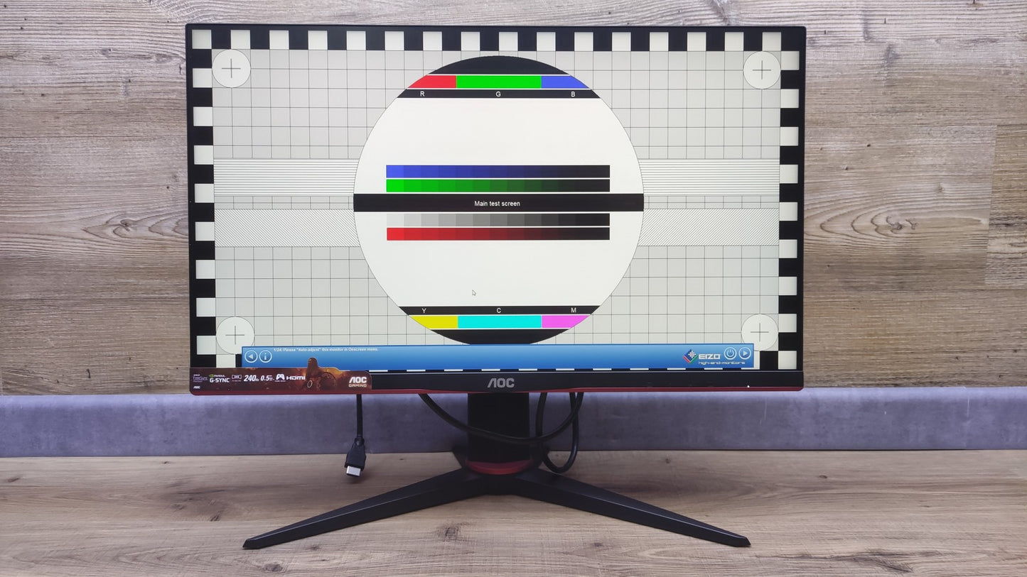 AOC 24G2ZU/BK Monitor 23.8" FHD 1920x1080 HDMI DP HDR10 FreeSync 240Hz 0,5ms