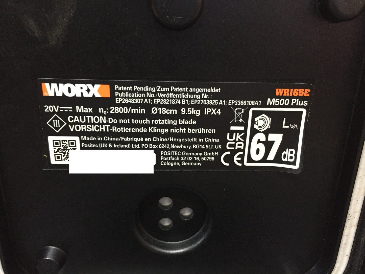 WORX Landroid M500 PLUS WR165E Robotic Lawnmower for up to 500 sqm with Wi-Fi, Bluetooth, I33173 
