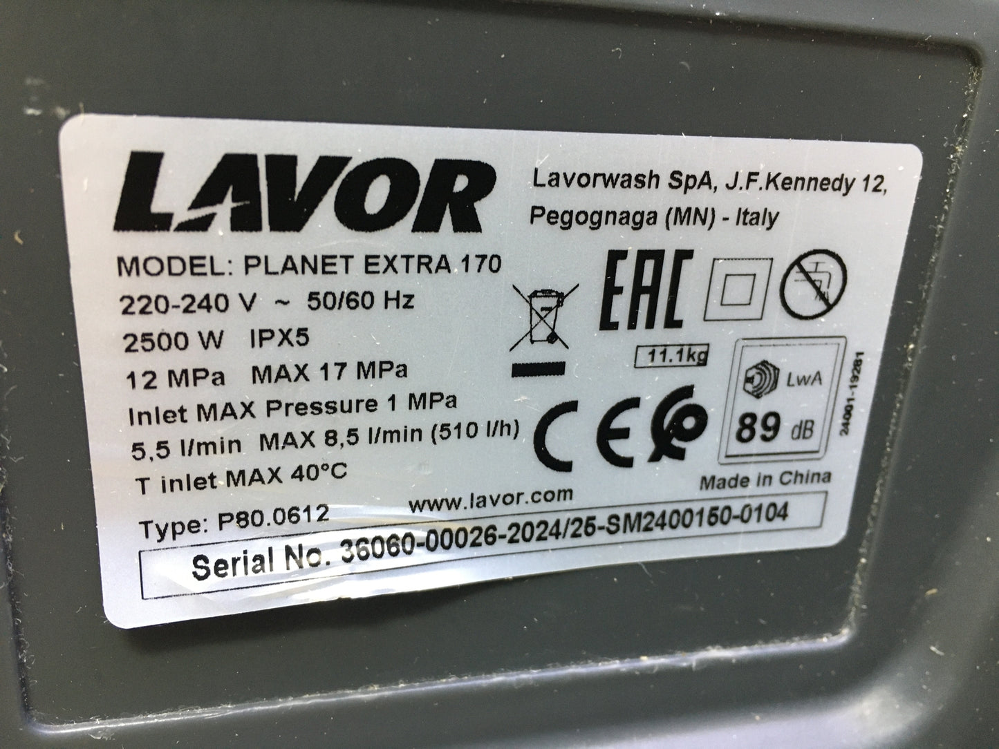 LAVOR Hochdruckreiniger Planet 170 EXTRA, 2500 W, 230V, I32460
