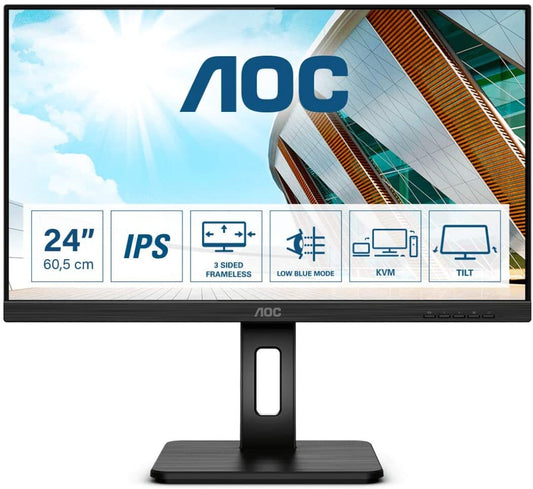 AOC 24P2C Monitor 23.8" FHD 1920x1080 HDMI DP USB-C AMD FreeSync 75Hz black 