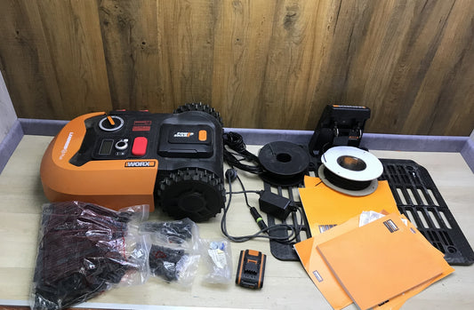 WORX Landroid M500 PLUS WR165E Robotic Lawnmower for up to 500 sqm with Wi-Fi, Bluetooth, I30367 