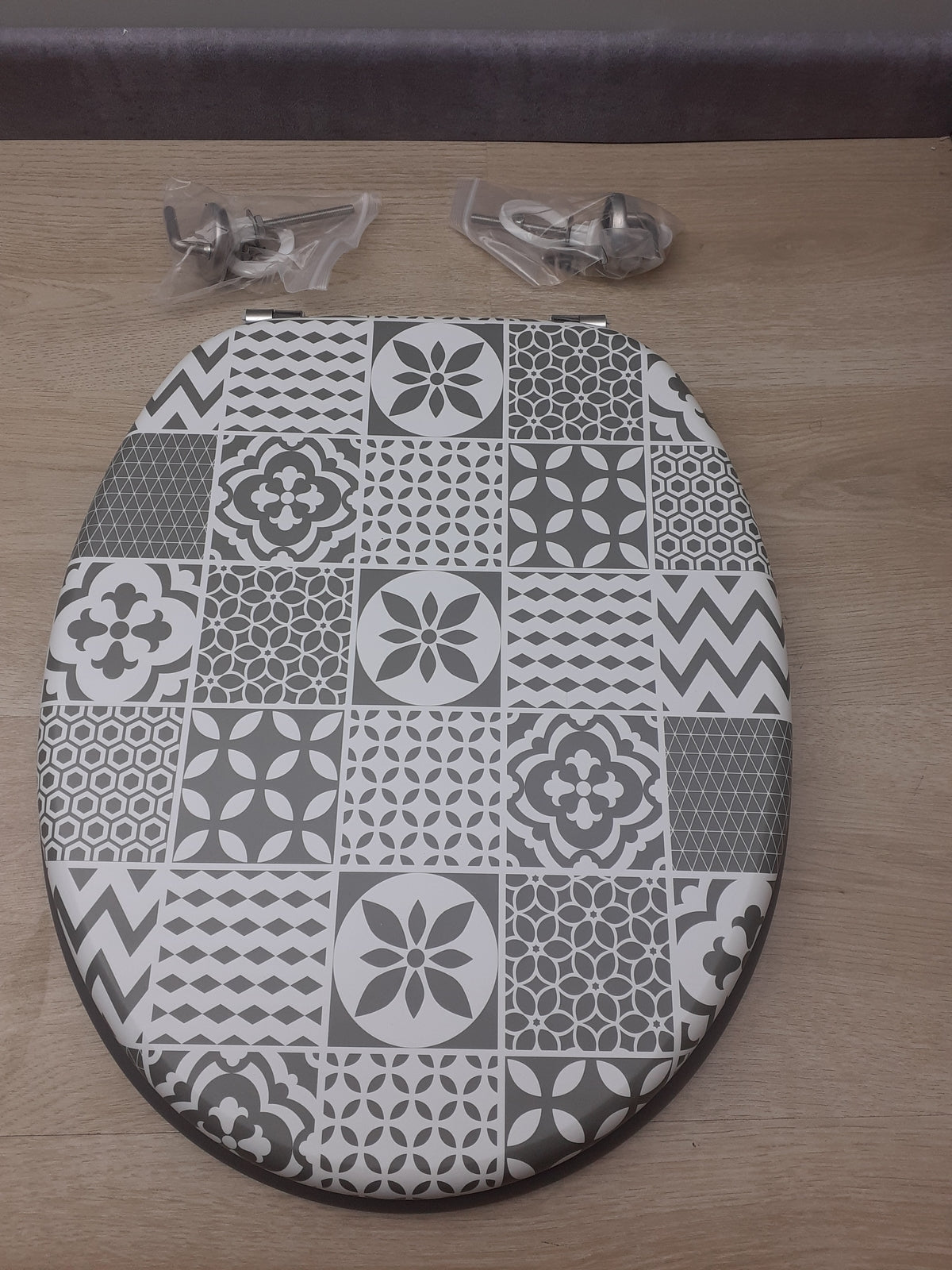 Wirquin Trendy Line Woody 20722706 WC-Sitz, Zementfliesen matt, I16587