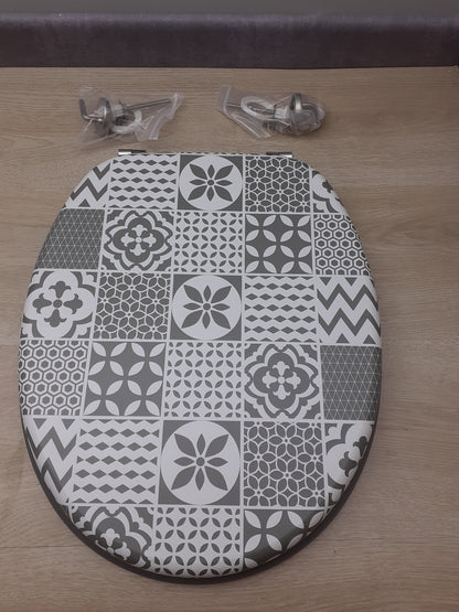 Wirquin Trendy Line Woody 20722706 WC-Sitz, Zementfliesen matt, I16587