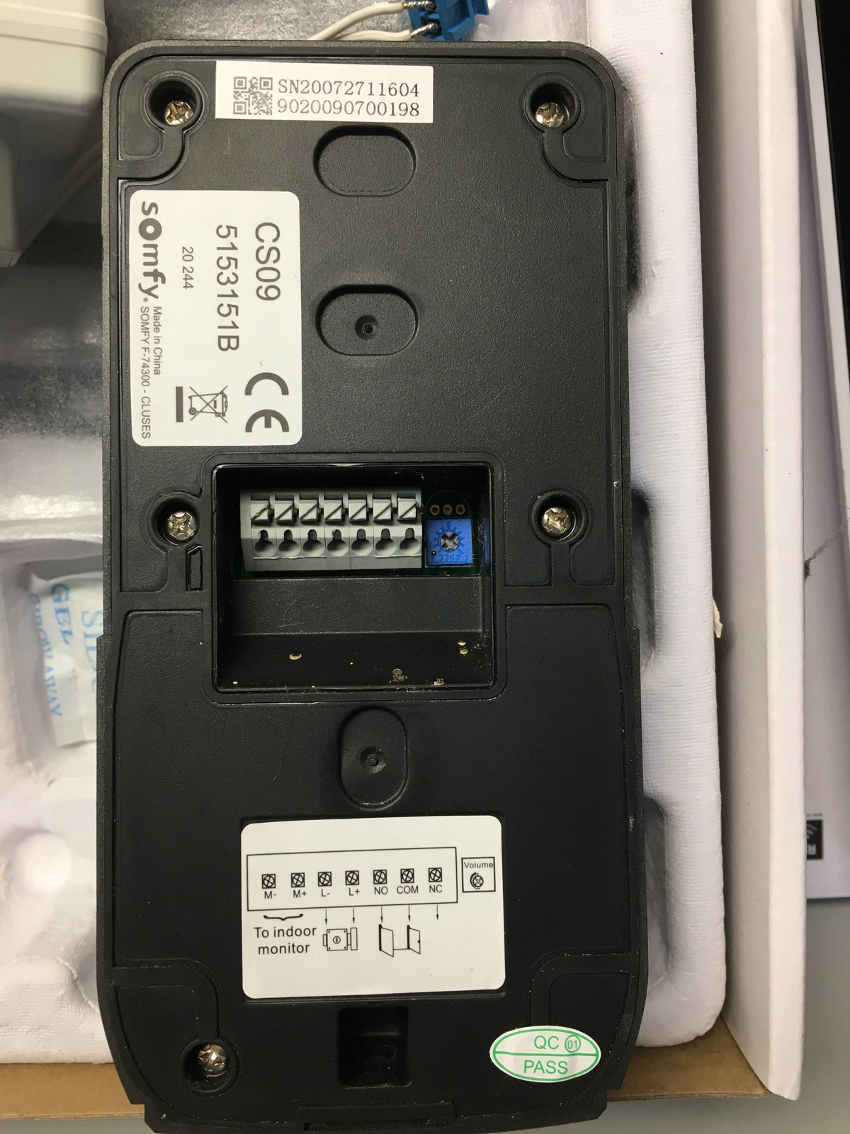 Somfy 1870535 V100+ Video Gegensprechanlage, 4,3 Zoll Monitor Nachtsicht, I14915