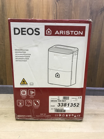 Ariston DEOS 16S NET Portable Dehumidifier 3381352, 430W, 16 L/day, I32323