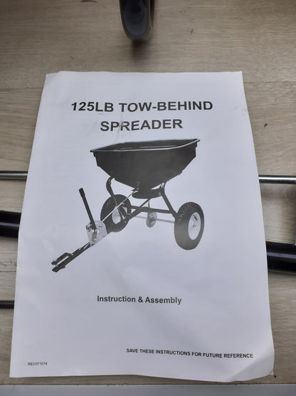 125LB TOW-BEHIND Streuwagen, drehbar Maximale Kapazität 56kg, I21673