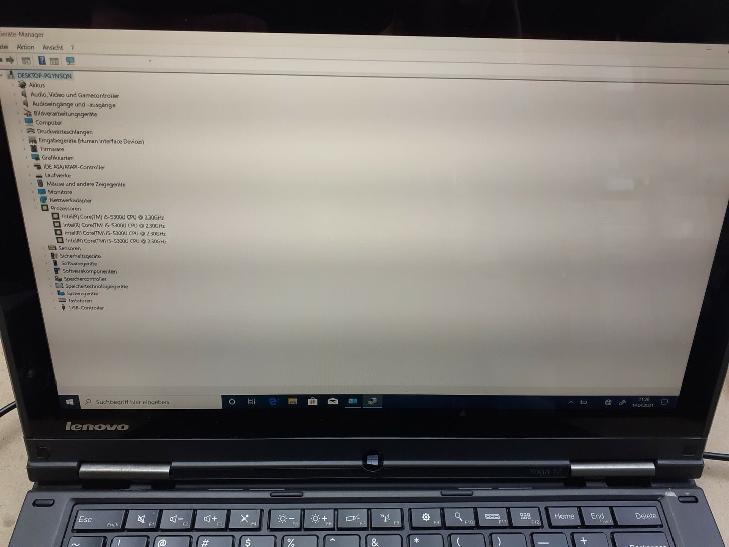 Lenovo ThinkPad Yoga 12 1920x1080 FHD IPS Touch i5 5300U 4GB RAM 256GB SSD Win10