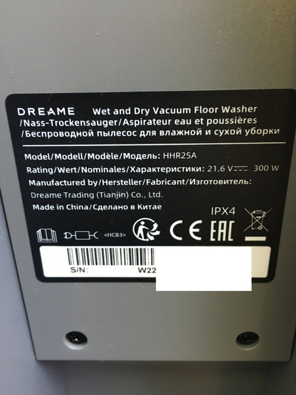 dreame H12 Pro wet/dry vacuum cleaner HHR25A, cordless, I29667