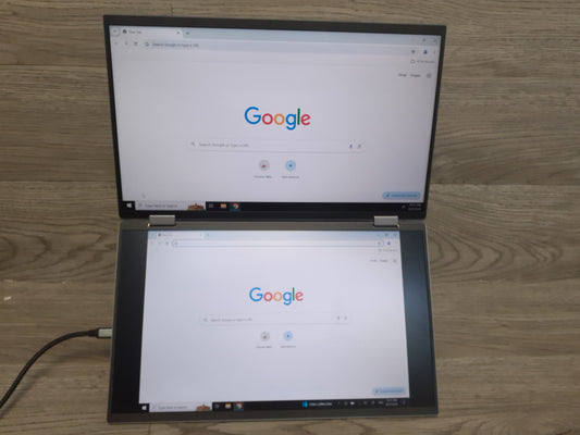 EVICIV Portable Dual Monitor Foldable 15.6'' FHD 1920x1080 HDMI USB-C Audio 