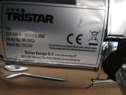 Tristar VE-5952 pedestal fan 25 cm, chrome Y08467
