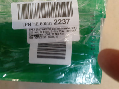50 Stück SPAX 251010802205 Holzbauschraube 8,0 x 220 mm I10515