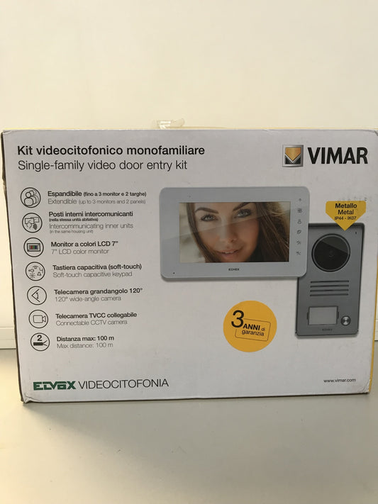 VIMAR ELVOX K40910 Videosprechenalage Set mit Monitor 7 Zoll, I32202