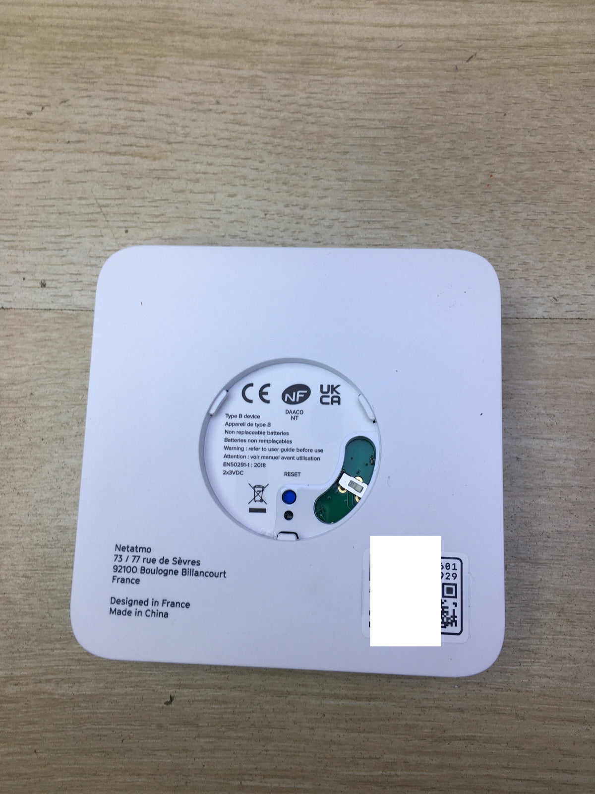 Netatmo NCO-FR carbon monoxide detector, I31534 