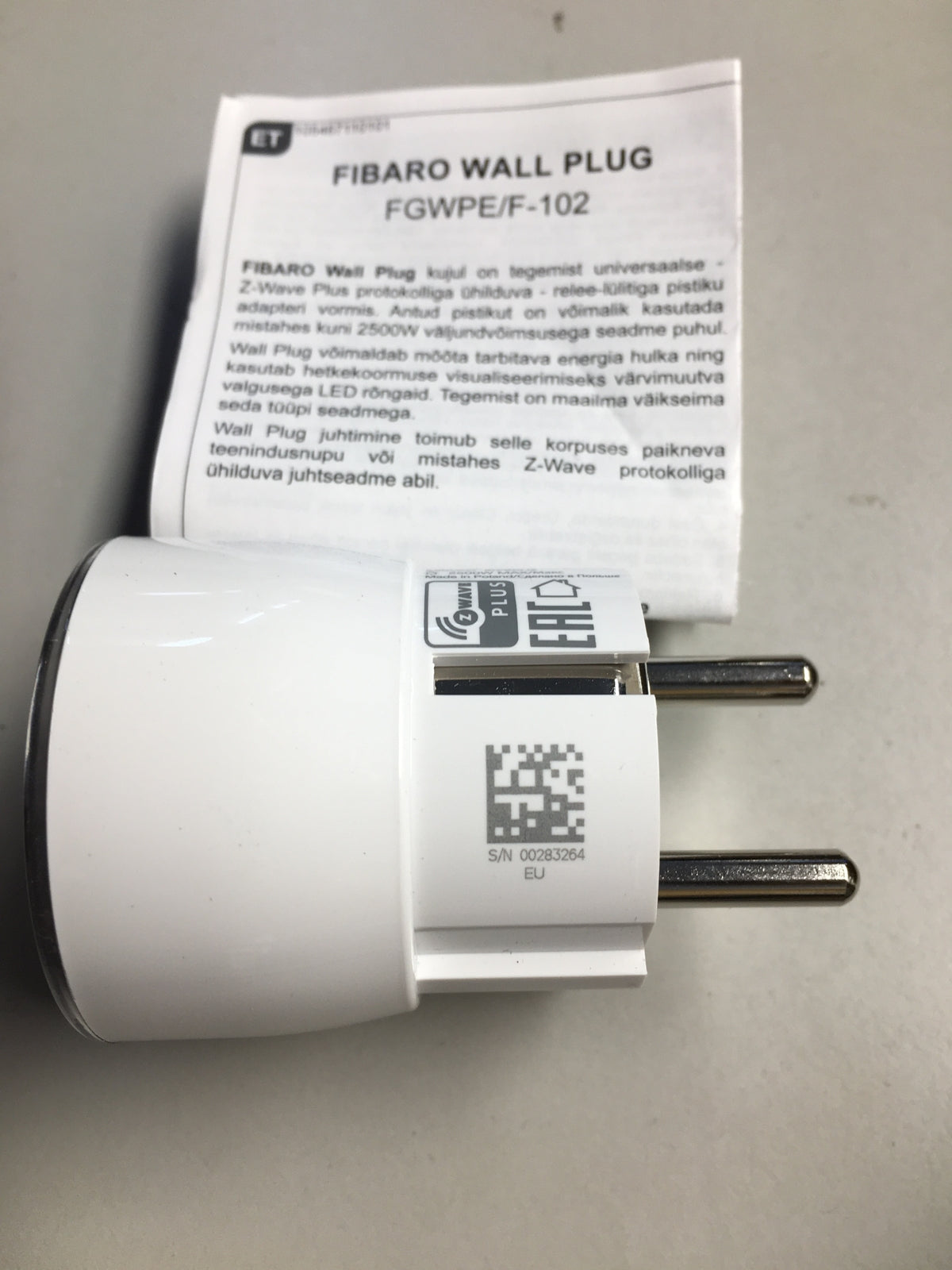 FIBARO Wall Plug / Z-Wave Plus Smart Steckdose Plug  FGWPE-102, FR Typ E, I15543