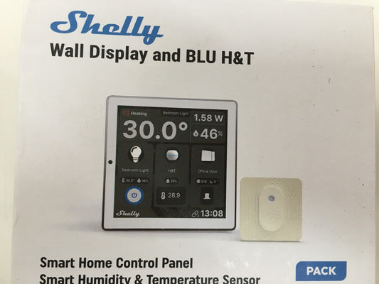 Shelly Wall Display Weiß + Blu H&T Sensor, WLAN-Smart-Home, I34038