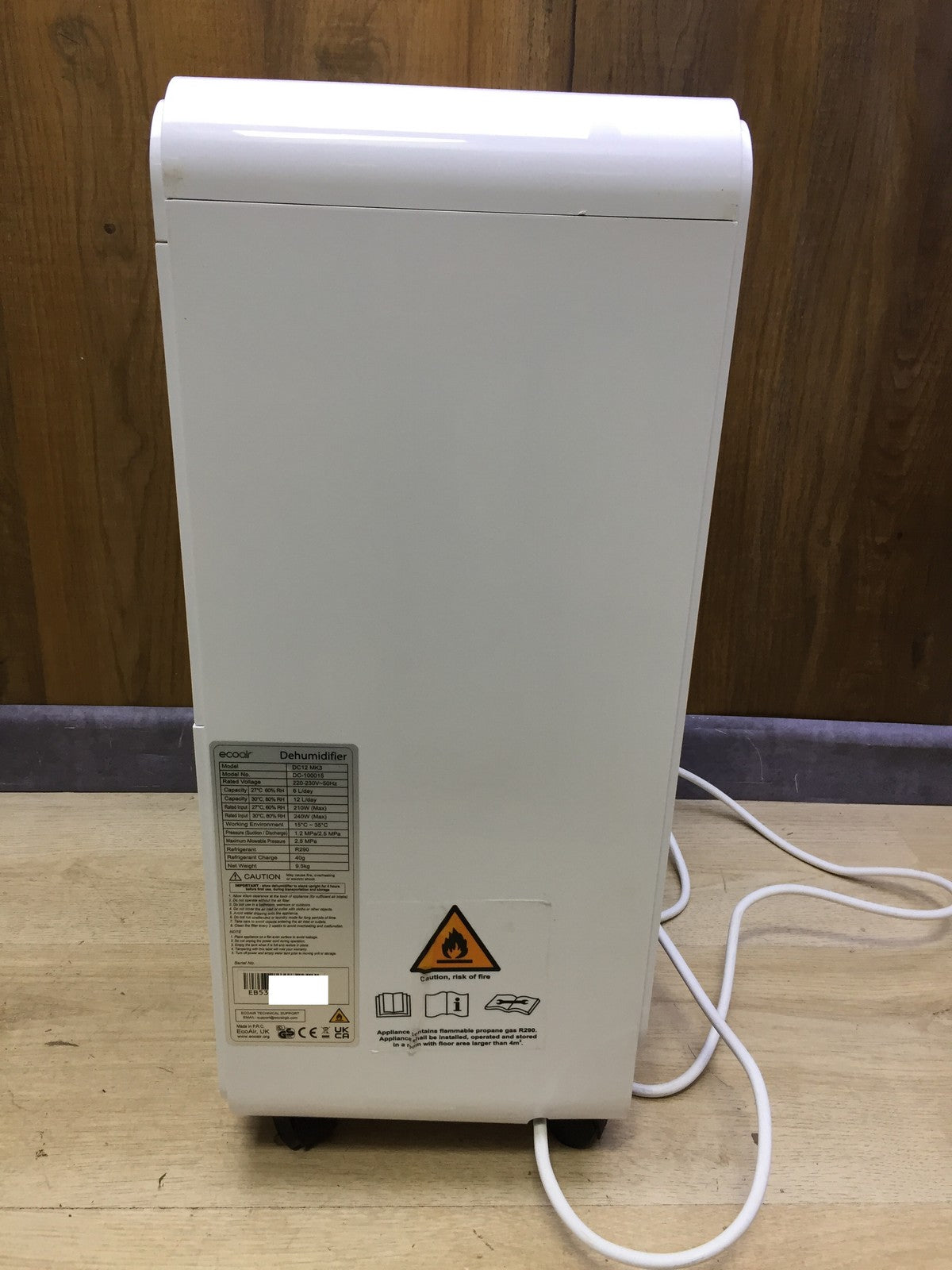 EcoAir DC12 MK3 Luftentfeuchter 12 L/Tag, I33233