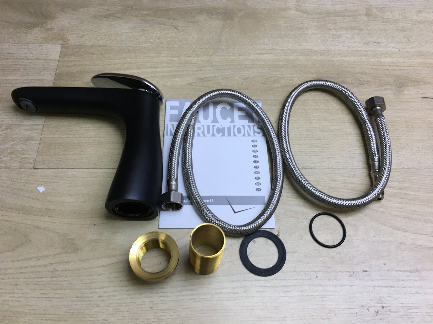 BeeLee Waschtischarmatur Wasserhahn, schwarz, I29425