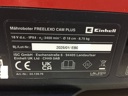 Einhell robotic lawnmower FREELEXO CAM PLUS, 18 V, for 600 m², I33350