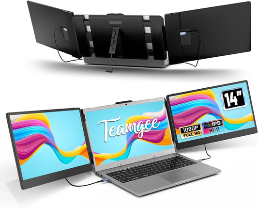 Teamgee S2 Portable Monitor Erweiterung für Laptop 14" FHD 1920x1080 HDMI USB-C