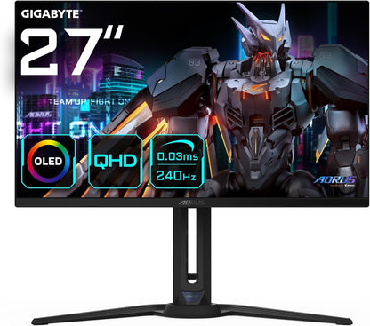 GigaByte AORUS FO27Q2 Gaming Monitor 26.5" 2560x1440 QD-OLED FreeSync 240Hz KVM