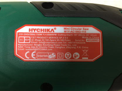 Hychika M1Y-AC1802-115 Mini Kleissäge 750W, I33695