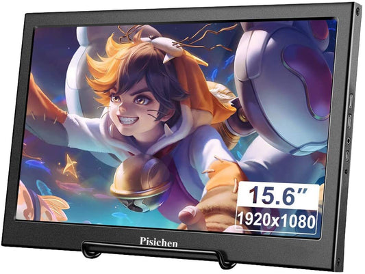 Pisichen Portable Gaming Monitor 15.6" (HD-156) FHD 1920x1080 HDMI Speaker 