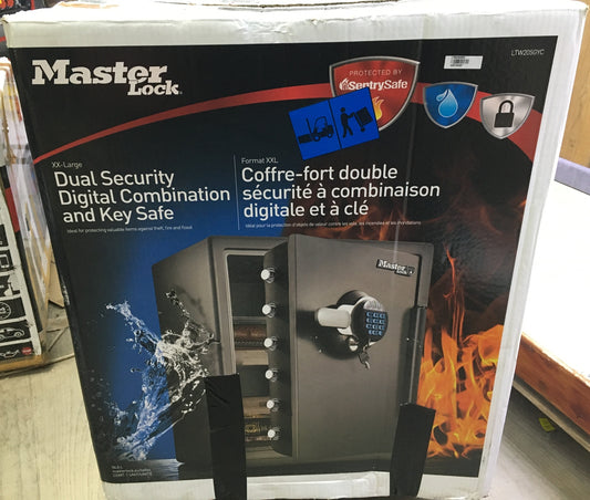MASTER LOCK  LTW205GYC Haus/Büro Tresor XXL Feuer- & Wasserfest I31212
