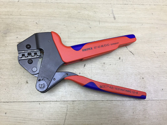 KNIPEX 97 43 66 EVO Crimp-Systemzange, AWG 12-8, 4,0-10,0 mm², I33397