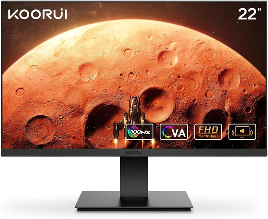 KOORUI S01 Gaming Monitor 21,5" FHD 1920x1080 HDMI VGA VA Adpitive Sync 100Hz