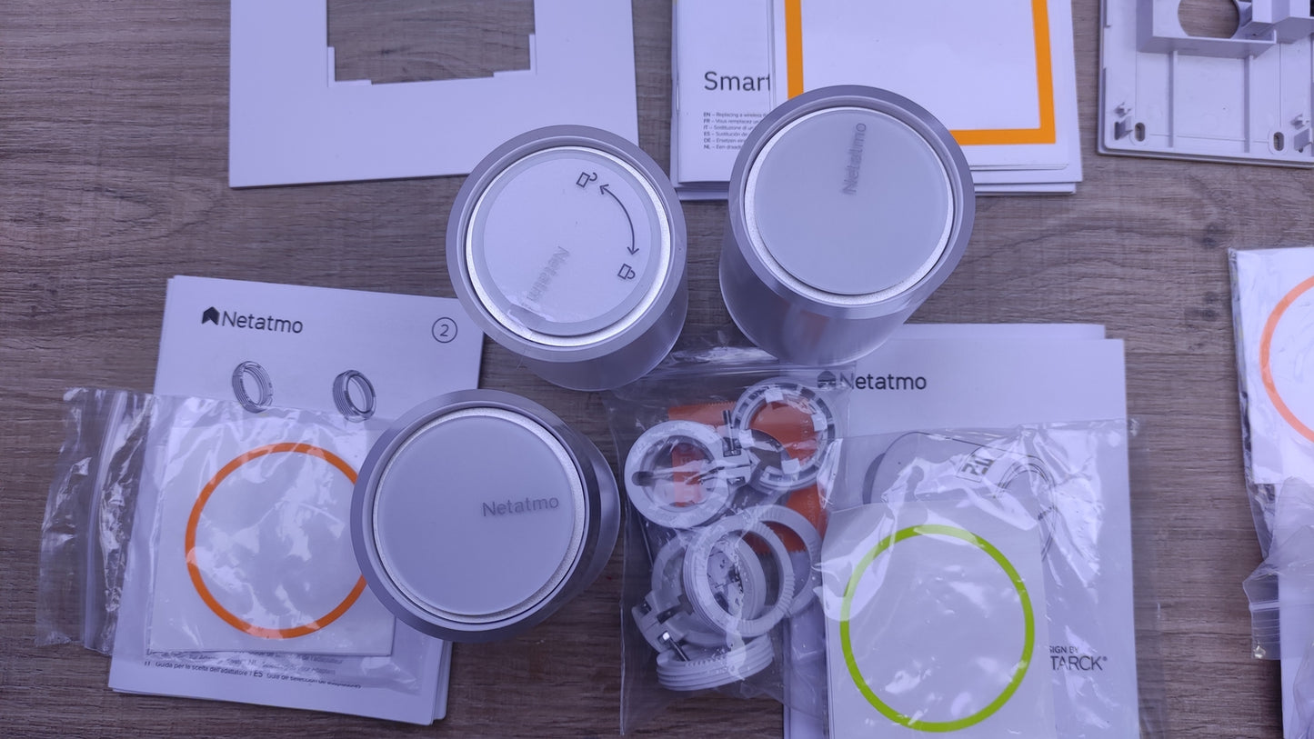 Netatmo Pack Smart Thermostat + 3 Thermostatic Heads, Remote Control, I32346