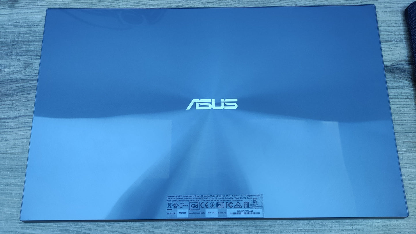 Asus MB168B Portable USB Monitor 15.6" HD 1360x768 USB 60Hz black